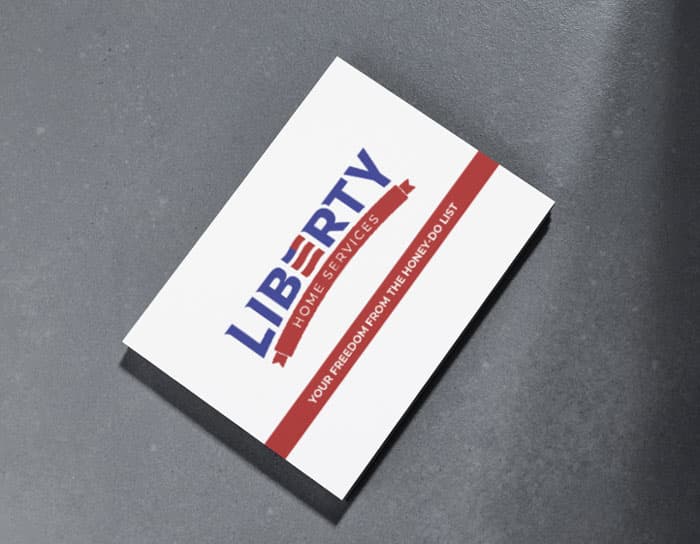 Home services business card design project