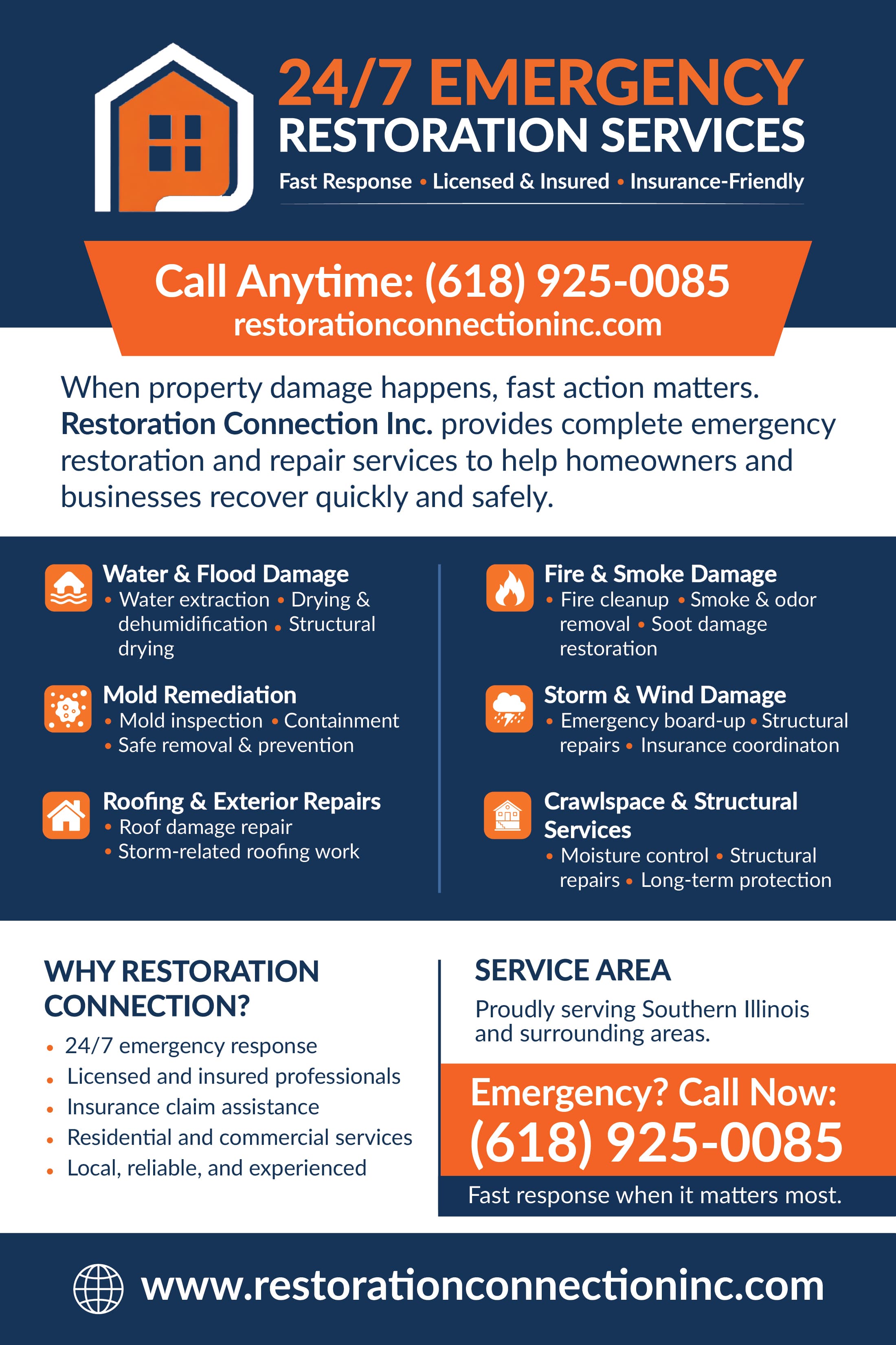 Restoration Connection brochure proof