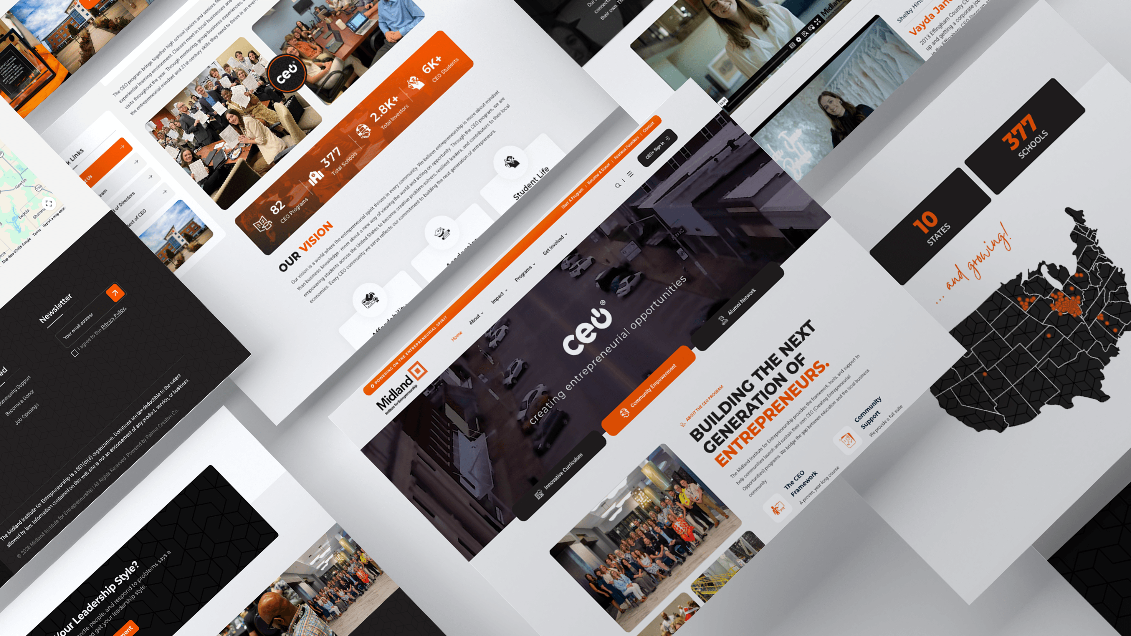 Midland Institute for Entrepreneurship website design mockup | Selected creative work featured for St. Louis, Missouri