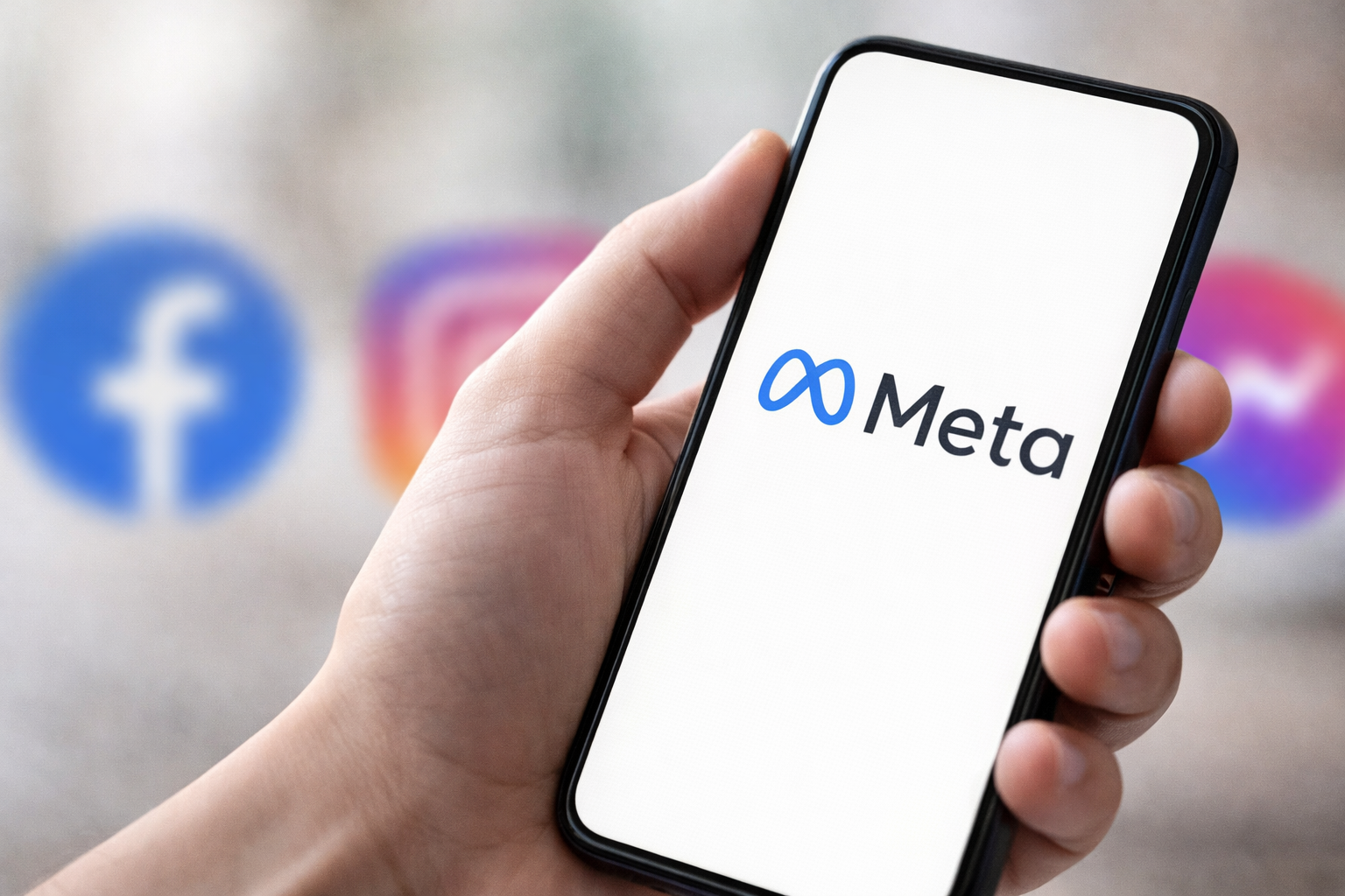 Google and Meta ads campaign creative on a mobile screen