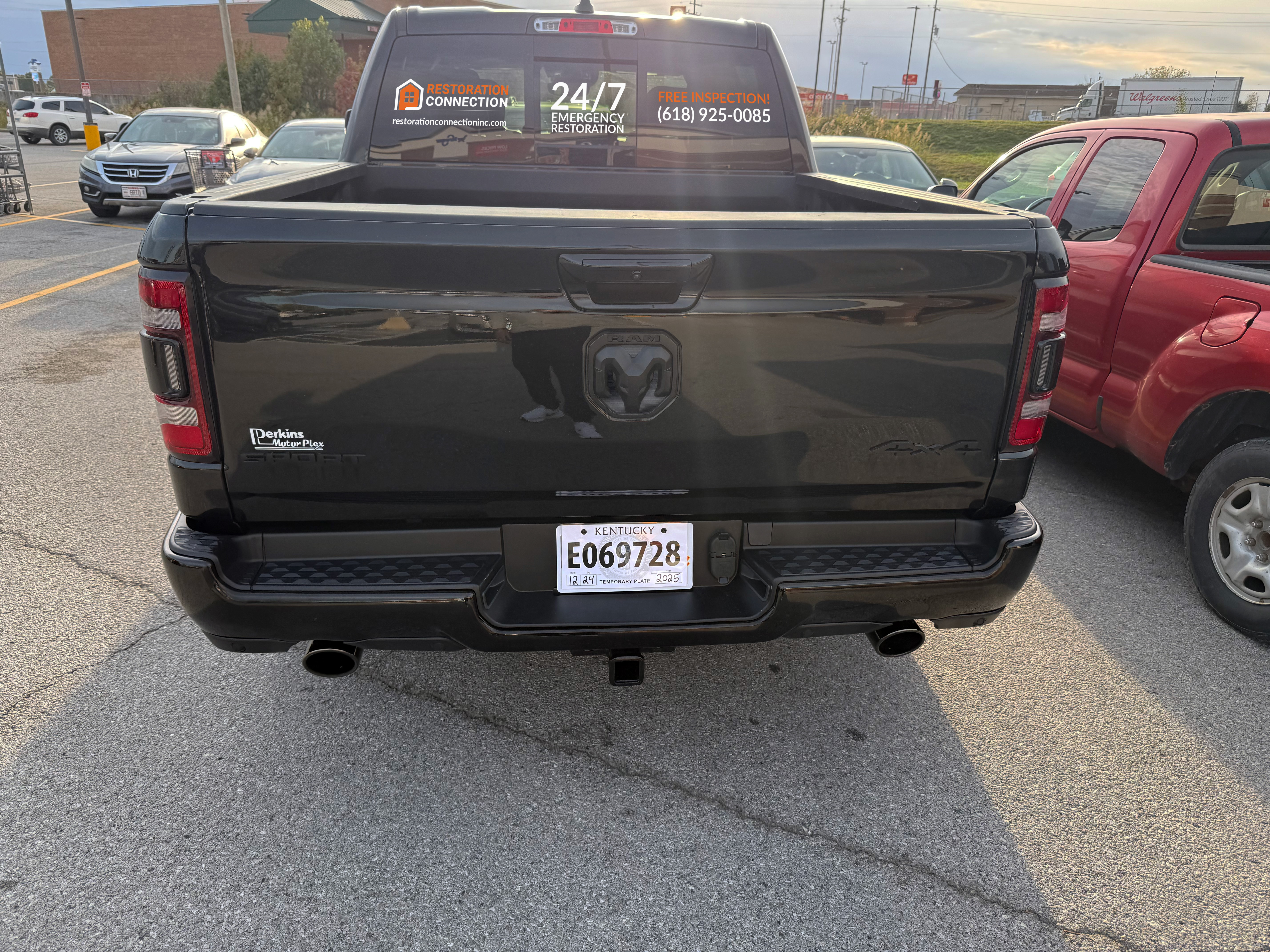 Service truck advertising graphic