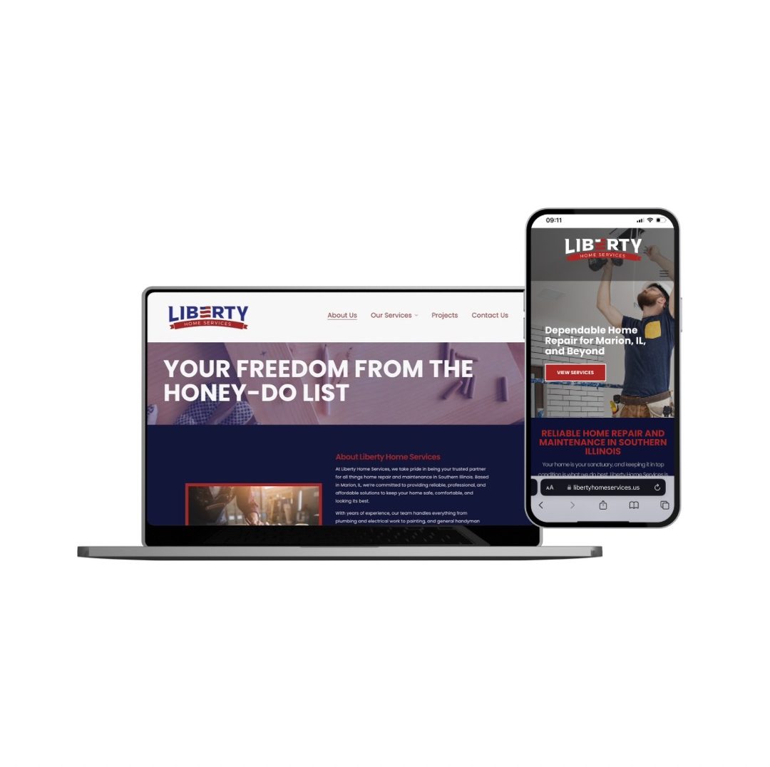 liberty home services in marion il new website design