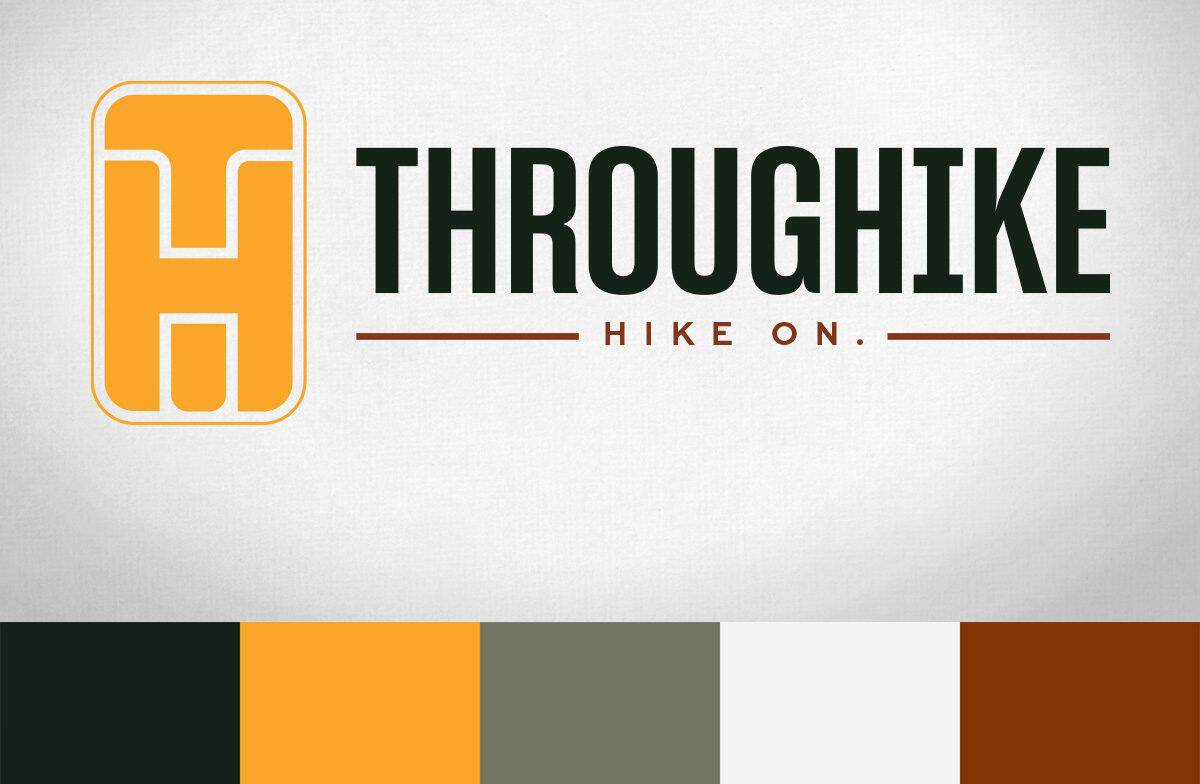 Custom brand identity for outdoor backpack brand Throughike